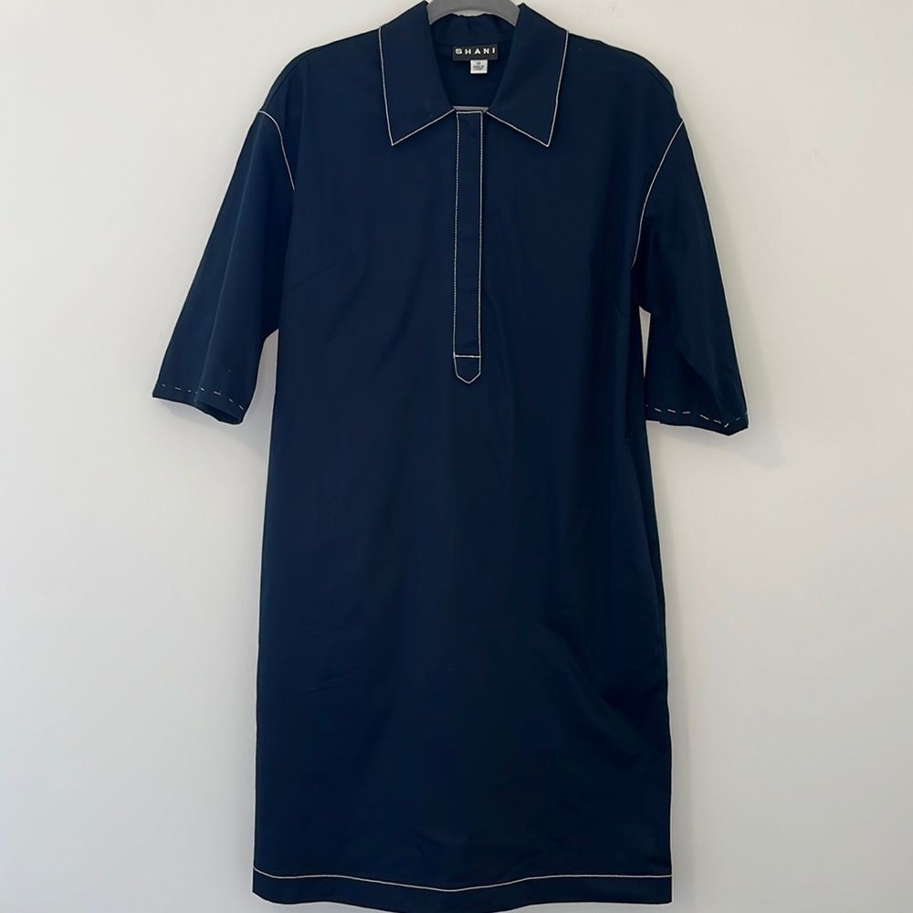 Shani Navy Collared shirt Dress Size 10